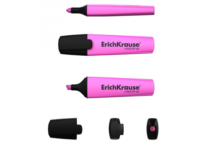 Текстмаркер ErichKrause Visioline V-12 Neon, цвет чернил розовый , МАЛАЙЗИЯ