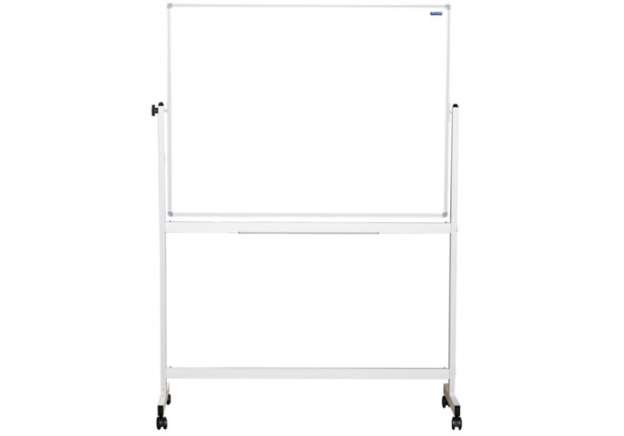 Доска магнитно-маркерная OfficeSpace, 90*120см, двустронняя, поворотная, мобильная, алюминиевый проф