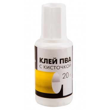 Клей ПВА с кисточкой Гамма, 20г