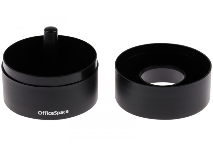 Скрепочница магнитная OfficeSpace, без скрепок, черная, картонная коробка