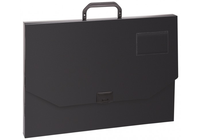 Папка-портфель 1 отделение OfficeSpace А3, 900мкм, черная