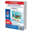 Фотобумага глянцевая, А4, 180 г/м2, односторонняя, 100 листов, ПАКЕТ, BRAUBERG ORIGINAL