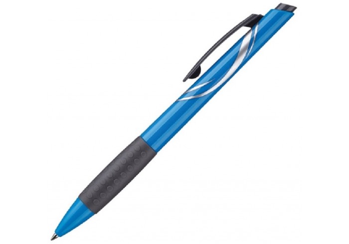 Ручка шар.авт. Attache Xtream,пиш.узел0,7/линия письма0,5,синий корпус,синие чернила, рез.манжетка