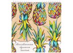 Скетчбук 40л. ЯРКИЕ АНАНАСЫ на гребне, блок- мелов.бум.150г/м2, жест.подл, 190х190