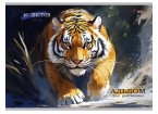 Альбом для рисования А4 40л. ДИКИЕ КОШКИ, на склейке, мелов. обложка, офсет, 100г/м2