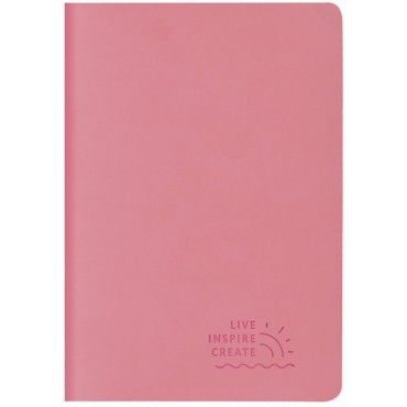 Тетрадь 48 л. в точку обложка кожзам SoftTouch, сшивка, A5 (147х210мм), РОЗОВЫЙ, BRAUBERG RAINBOW