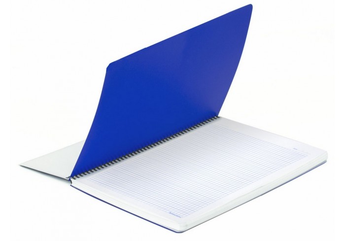 Тетрадь обложка пластик, А4, 80 л., спираль пластик, клетка, BRAUBERG 