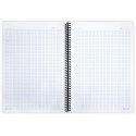 Тетрадь обложка пластик, А4, 80 л., спираль пластик, клетка, BRAUBERG 