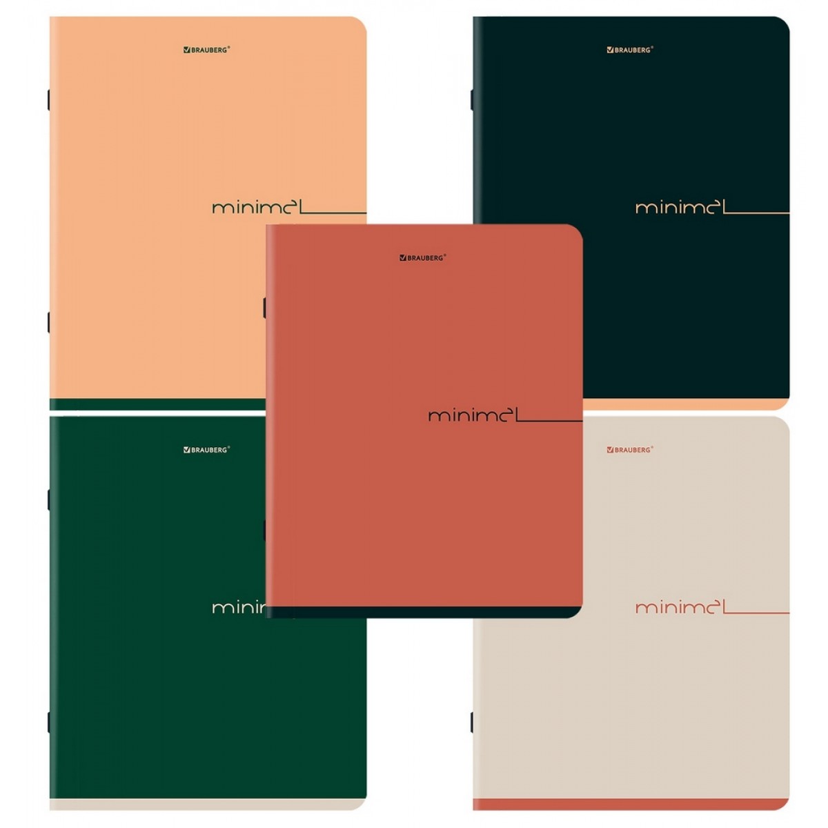 Тетрадь А5, 48 л., BRAUBERG, скоба, клетка, SoftTouch, 