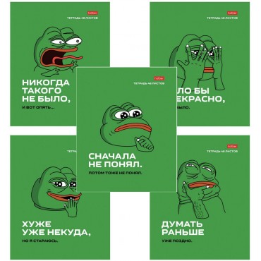 Тетрадь А5 48 л., HATBER скоба, клетка, обложка картон, 