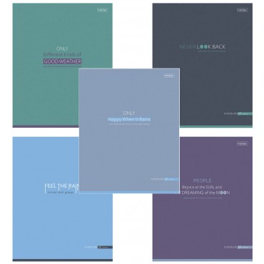 Тетрадь А5, 96 л., HATBER, скоба, клетка, Soft-touch ламинация, 