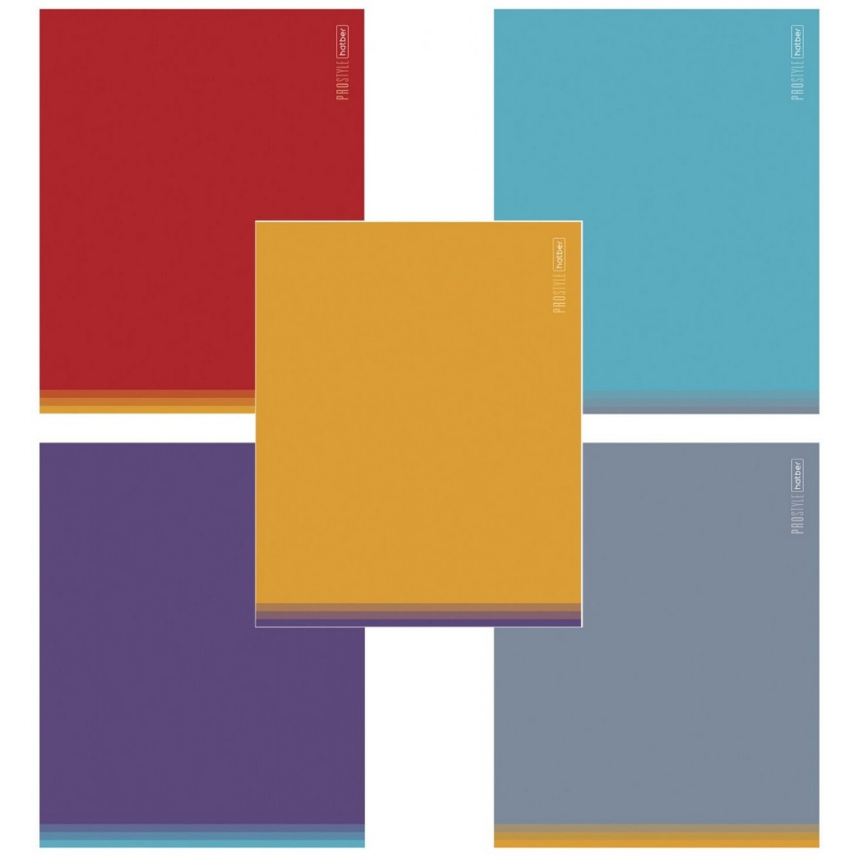 Тетрадь обложка пластик, А5, 48 л., скоба, клетка, HATBER, 