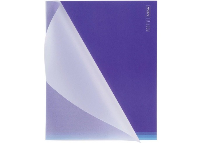 Тетрадь обложка пластик, А5, 48 л., скоба, клетка, HATBER, 