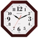 Часы настенные ход плавный, Troyka 41431416, восьмигранные, 29*29*3,5, бордовая рамка