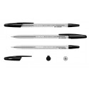 Ручка шарик.ErichKrause R-301 Stick Classic 1.0, цвет, линия 0,5, прозрач.шестигранная, ЧЕРНАЯ