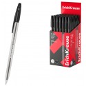Ручка шарик.ErichKrause R-301 Stick Classic 1.0, цвет, линия 0,5, прозрач.шестигранная, ЧЕРНАЯ