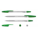 Ручка шариковая ErichKrause R-301 Stick Classic 1.0, линия 0,5, прозрач.шестигранный корпус, ЗЕЛЕНАЯ