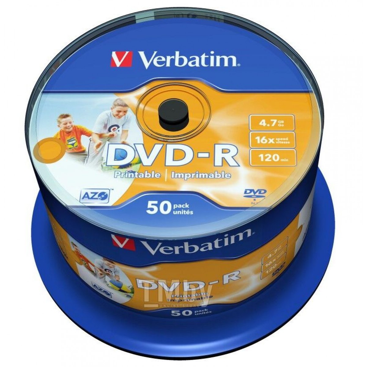 Диск DVD+R 4.7 Gb 16х Verbatim Wide Inkjet Printable