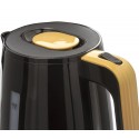 Чайник SONNEN KT-1776, 1,7 л, 2200 Вт, закрытый нагревательный элемент, пластик, черный/горчичный,