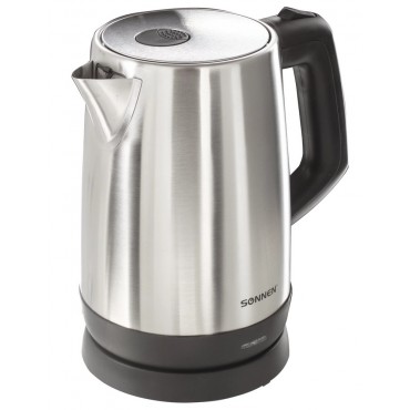 Чайник SONNEN KT-1785, 1,7 л, 2200 Вт, закрытый нагревательный элемент, нержавеющая сталь,
