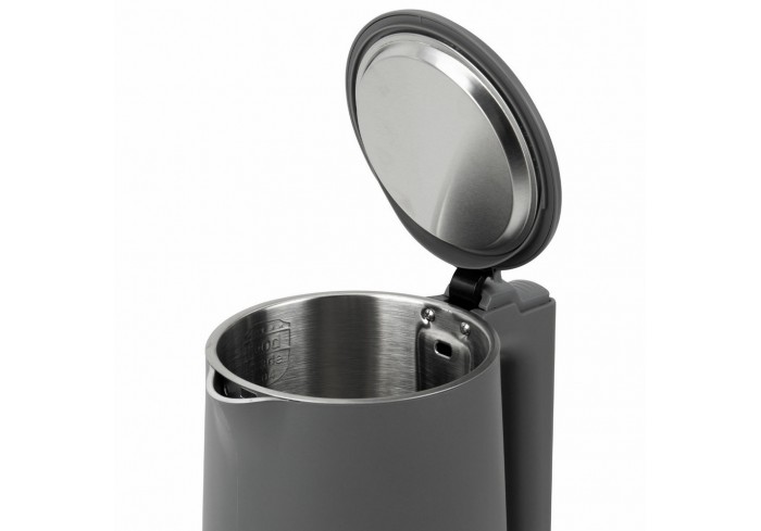 Чайник электрический с двойными стенками SONNEN KT-8719G, 1,5 л, 2200 Вт, графитовый, 454693