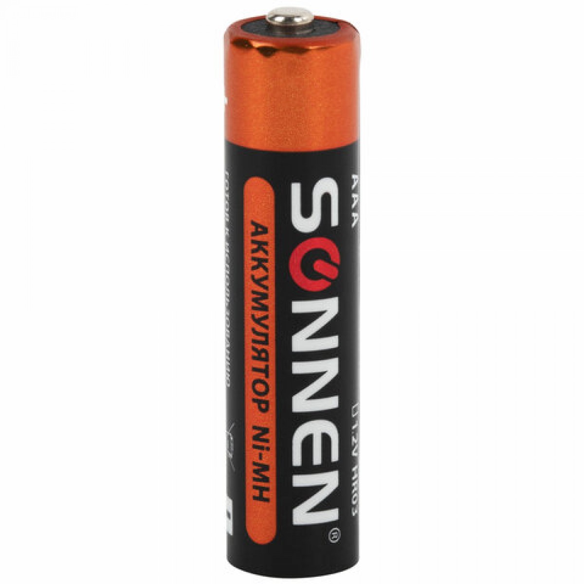 Батарейка аккумуляторная Ni-Mh мизинчиковая AAA (HR03) 1000 mAh, SONNEN