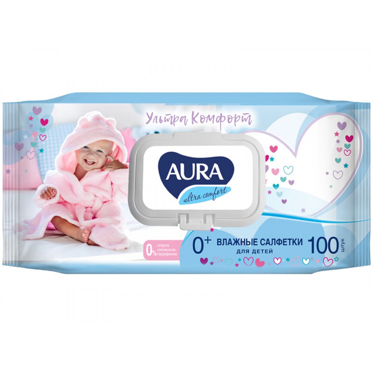 Салфетки влажные Aura 