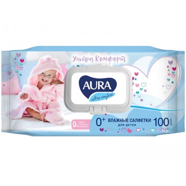 Салфетки влажные Aura 
