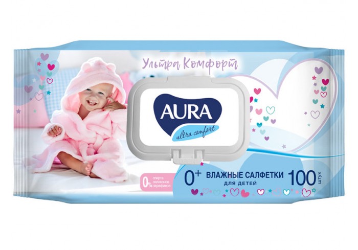 Салфетки влажные Aura 