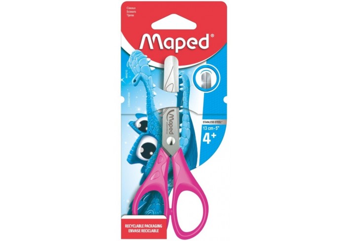 Ножницы детские MAPED ESSENTIALS 13 см,  закругленные лезвия, ручки симметричные, в блистере