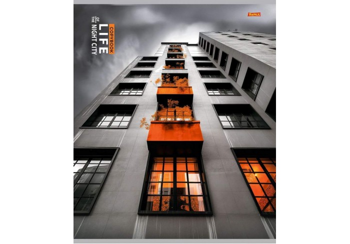 Тетрадь А4 клетка 48л. АРХИТЕКТУРА И ПРИРОДА, цвет.мелов.обл, внутренний блок-серый