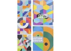 Тетрадь КЛЕТКА 48л. РАЗЛИЧНАЯ ГЕОМЕТРИЯ, клетка, на скрепке, цв.мел.обложка, 5 дизайнов, серебро 5+0