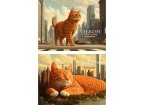 Альбом для рисования А4 48л. ГИГАНТСКИЕ КОШКИ на склейке, матовая лам, выб. лак, 2дизайна