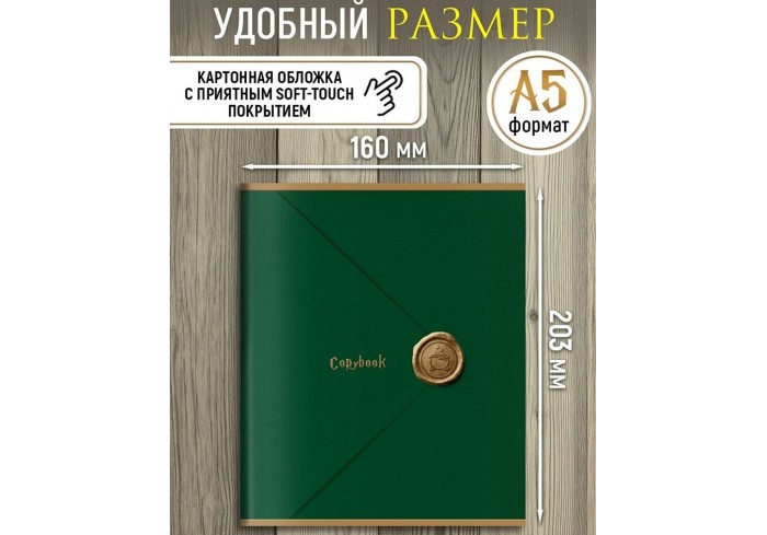 Тетрадь КЛЕТКА 48л. ВОЛШЕБНЫЕ ПИСЬМА,клетка, на скрепке, цв мел обложка, 5 дизайнов  софт-тач