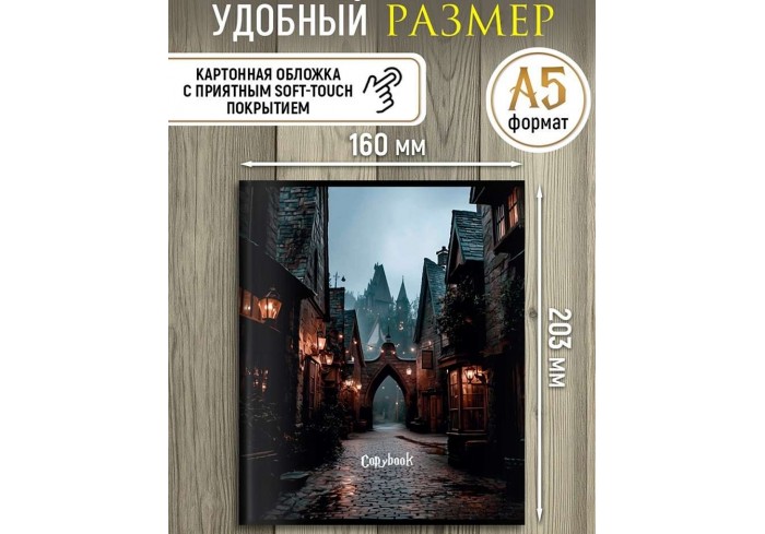 Тетрадь КЛЕТКА 48л. ФРАГМЕНТЫ ВОЛШЕБНОГО МИРА,клетка, на скрепке, цвет.мелов.обложка, 5дизайнов, соф