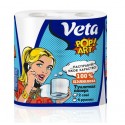 Бумага туалетная Veta Pop Art 2-слойная, на втулке, 15м, 100% целлюлоза, 4 рулона