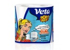 Бумага туалетная Veta Pop Art 2-слойная, на втулке, 15м, 100% целлюлоза, 4 рулона