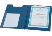 Папка-планшет BANTEX 4210-01 A4 ПВХ синий с крышкой, внутри карман