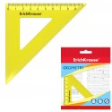 Треугольник пластиковый ErichKrause Neon, 45°/9см, желтый, во флоупаке ,Желтый