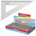 Треугольник пластиковый ErichKrause® Clear, с углом 60 градусов, 22.5 см, прозрачный  ,Прозрачный