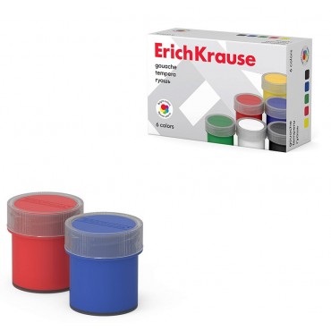Гуашь ErichKrause 6 цветов по 17 мл