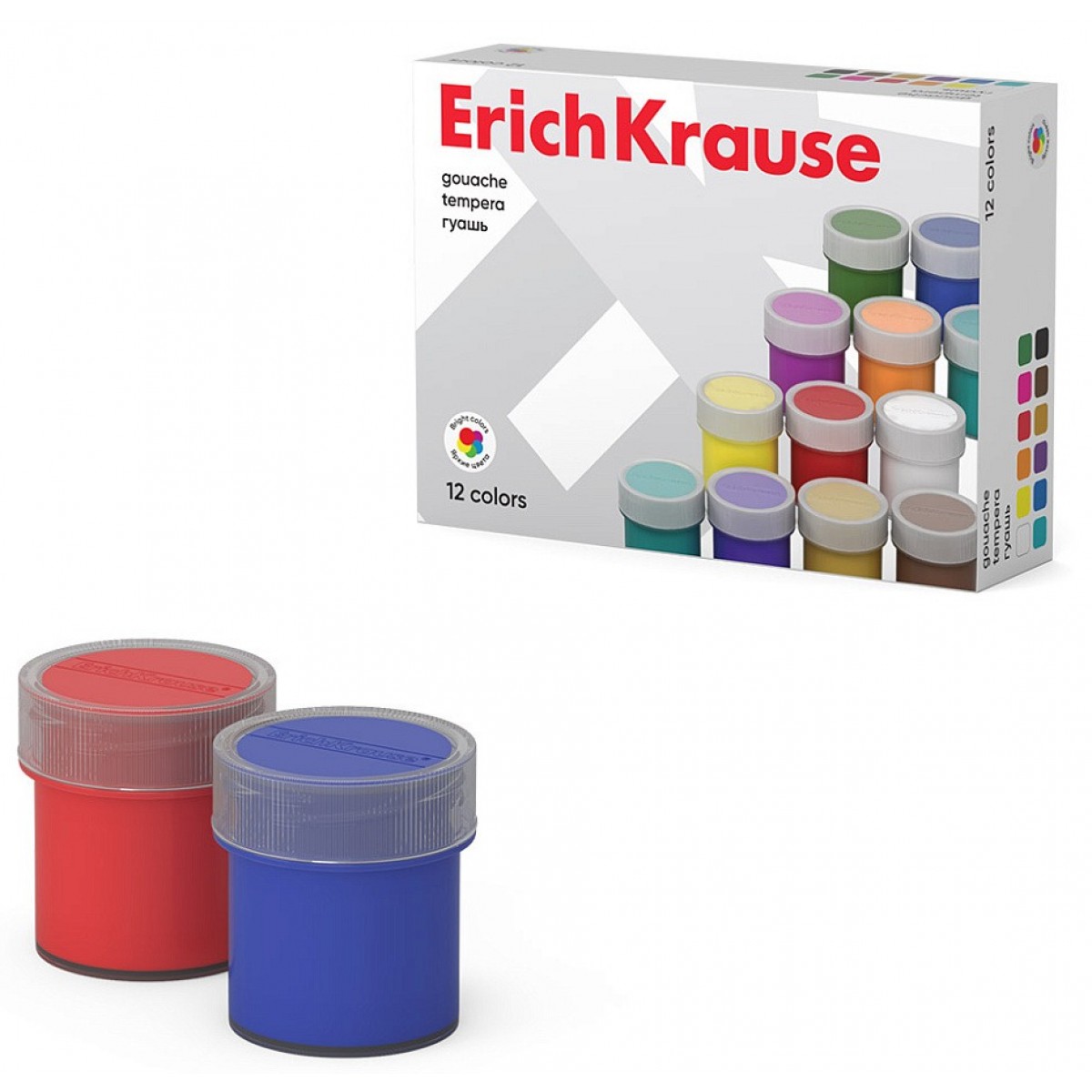 Гуашь ErichKrause 12 цветов по 17 мл