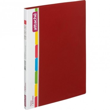 Папка на 40 вкладышей A4  ATTACHE красная, (толщина обложки 0.7 мм)