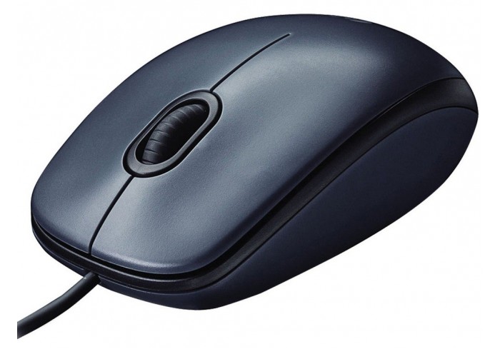 Мышь проводная LOGITECH M90, USB, 2 кнопки + 1 колесо-кнопка, оптическая, черная