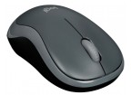 Мышь беспроводная LOGITECH M185, 2 кнопки + 1 колесо-кнопка, оптическая, черно-серая