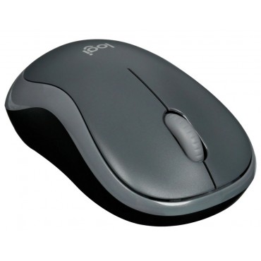 Мышь беспроводная LOGITECH M185, 2 кнопки + 1 колесо-кнопка, оптическая, черно-серая