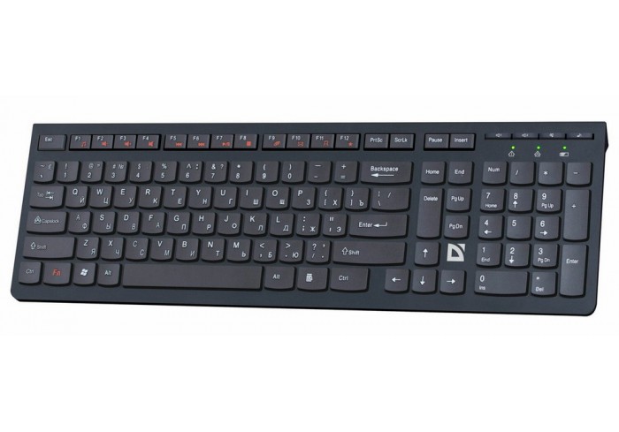 Клавиатура беспроводная DEFENDER UltraMate SM-535 RU, USB, 108 клавиш, 2,4 Ghz, черная, 45535