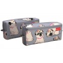 Пенал квадро с двумя отделениями ErichKrause 210x100x50мм Chilling Dog ,Серый