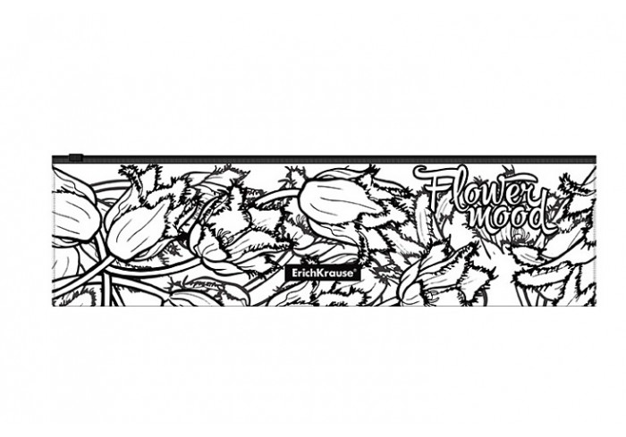 Папка-конверт на молнии Zip-пакет пластиковый ErichKrause® Tulips, 230x70мм