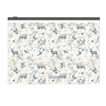 Папка-конверт на молнии Zip пластиковый ErichKrause® Natural Life, B5, 289х214мм,  0.16мм.
